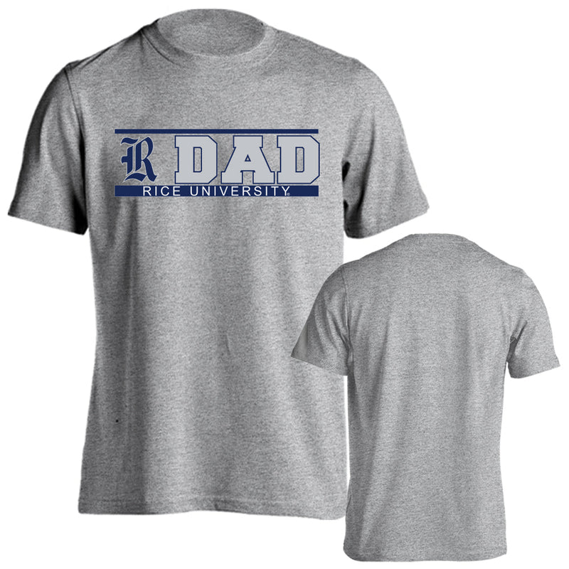 Rice Owls Dad Proud Parent Short Sleeve T-shirt