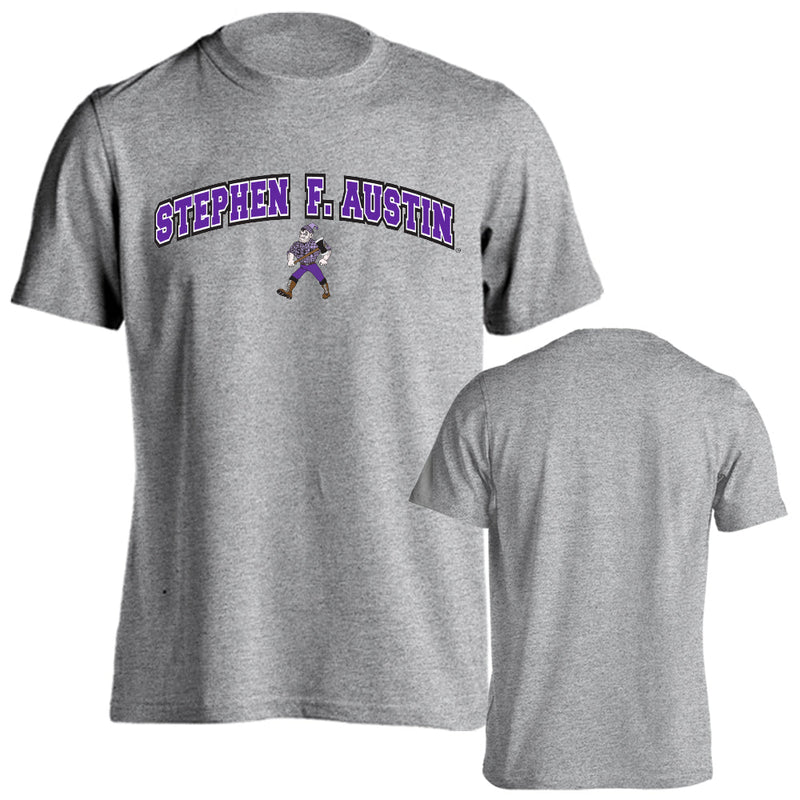 Stephen F Austin Lumberjacks Classic Arch Mascot Short Sleeve T-shirt