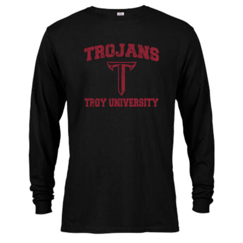 Troy Distressed Retro Long Sleeve T-Shirt