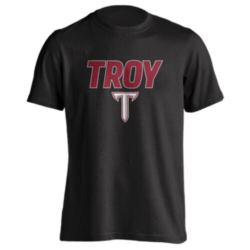 Troy College Text Logo T-Shirt