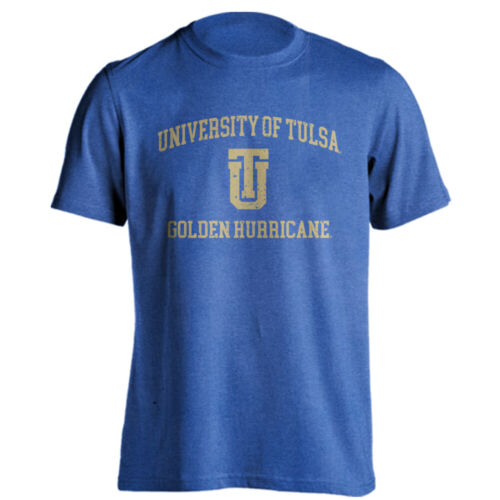 The University of Tulsa Golden Hurricane Retro Distressed Logo Tee Short Sleeve T-Shirt