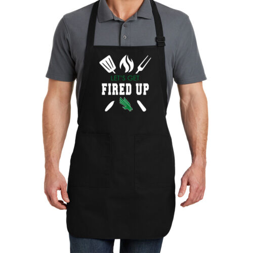 University of North Texas Mean Green Text With Mascot Grilling Apron